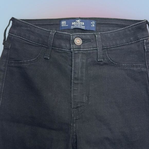 HOLLISTER Women’s 00S Black HIGH RISE JEAN LEGGING - Picture 1 of 4
